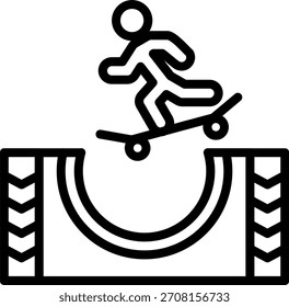 Vector Design Skateboarding Park Icon Style