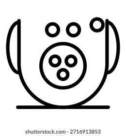 Estilo de ícone do Skeeball de design de vetor