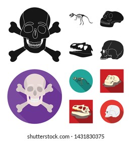Vector design of skeleton and character symbol. Collection of skeleton and halloween vector icon for stock.