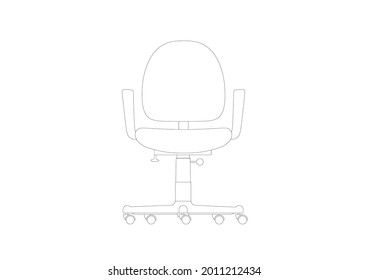 Vector Design Sketch of cheap office chairs