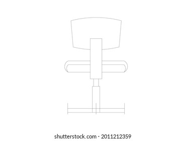 Vector Design Sketch of a company office chair