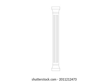 Vector Design Sketch of contemporary house pillars