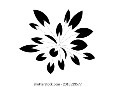 Vector design sketch of a flower or plant leaf