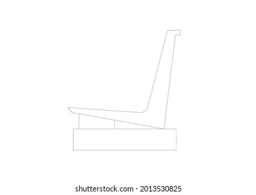 Vector design sketch of a garden chair