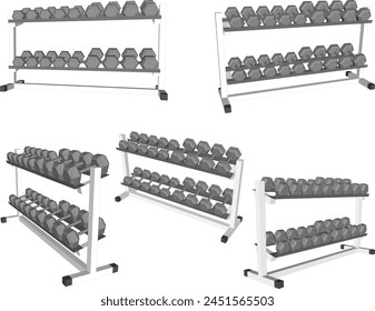 vector design sketch illustration of a barbell gym equipment for body building sports
