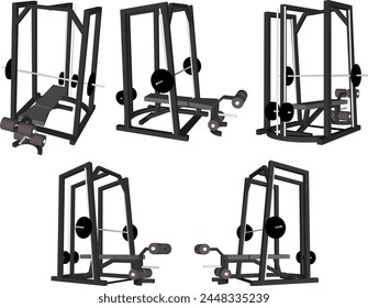 vector design sketch illustration of gym lifter equipment for body building