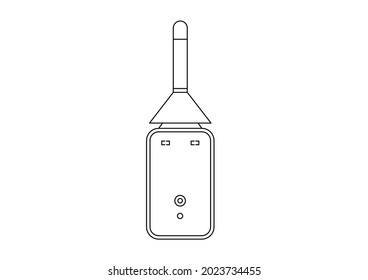 Vector design sketch of a lighting device or flashlight