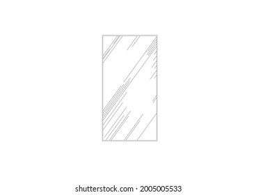 Vector design sketch of a mirror
