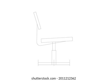 Vector Design Sketch of an office chair or study chair