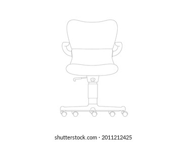 Vector Design Sketch of office or shop or industrial chair