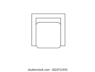 Esbozo de diseño de vectores de una silla de asiento individual