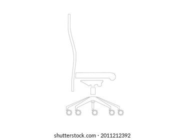 Vector Design Sketch of a walking chair seen from the side