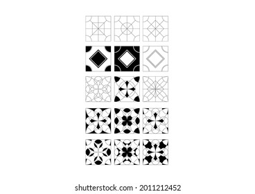 Vector Design Sketches or various ceramic motifs or decorations