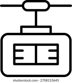 Estilo de ícone de elevador de esqui de design de vetor