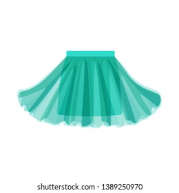 Vector design of skirt and girl symbol. Collection of skirt and pleated stock symbol for web.