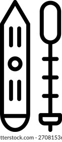 Estilo de icono de esquís de diseño de Vector