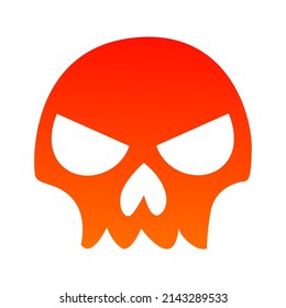 vector design, skull shape illustration