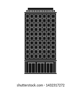 Vector design of skyscraper and city symbol. Collection of skyscraper and estate vector icon for stock.