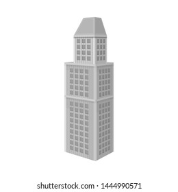 Vector design of skyscraper and office sign. Set of skyscraper and business stock vector illustration.