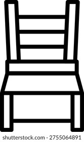 Vector Design Slat Back Chair Icon Style