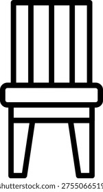 Vector Design Slat Back Chair Icon Style