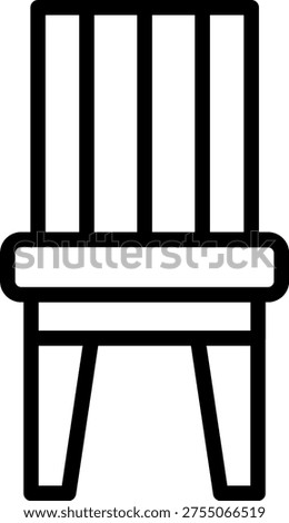 Vector Design Slat Back Chair Icon Style