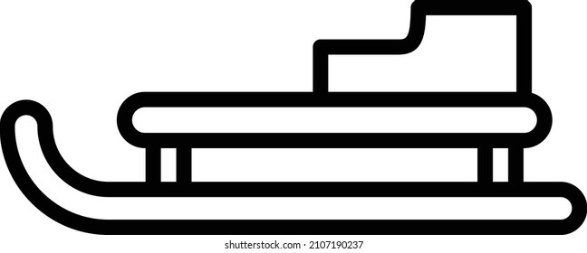 Vector Design Sled Icon Style