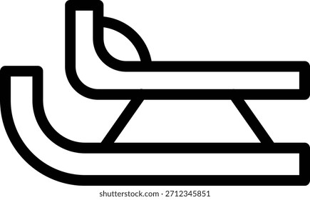 Estilo de icono de trineo de diseño de Vector