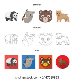 Vector design of sleep and brown icon. Set of sleep and animal stock vector illustration.