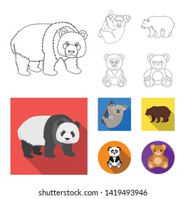 Vector design of sleep  and brown  sign. Set of sleep  and animal  stock vector illustration.