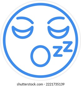 Vector Design Sleepy Icon Style