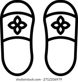 Estilo del icono de las zapatillas del diseño del Vector
