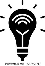 Diseño de vectores Estilo de icono de bombilla inteligente