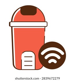 Vector design of smart dustbin 