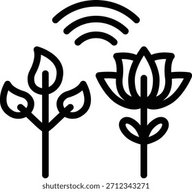 Estilo de icono de granja inteligente de diseño de Vector