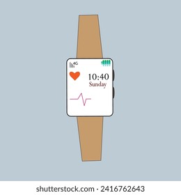A vector design . A smart watch for a classic man