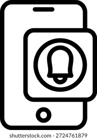Diseño de Vector Smartphone Alarm Icon Style