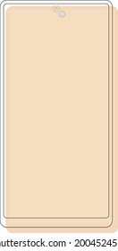vector design of smartphone with thin line concept