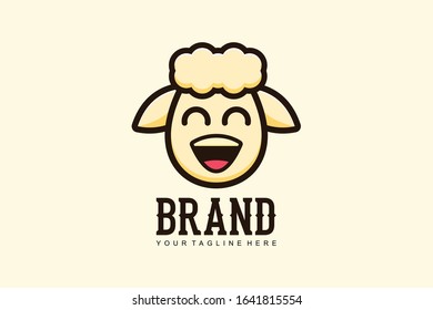 vector design of a smiley goat illustration