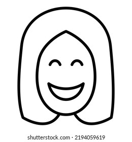 Vector Design Smiling Women Icon Style