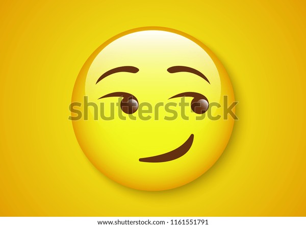 vector design of smirk\
face expression