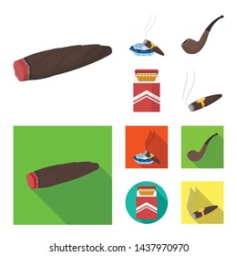 Vector design of smoke and no icon. Collection of smoke and stop vector icon for stock.
