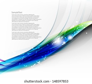 Vector Design Smooth Wave Curve Lines