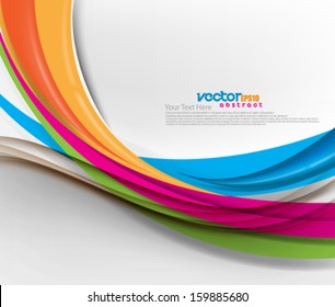 Vector Design Smooth Wave Curve Lines