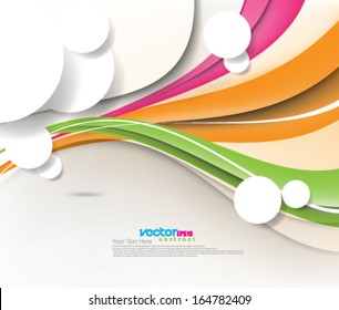 Vector Design Smooth Wave Curve Lines
