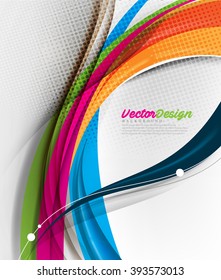 Vector Design Smooth Wave Curve Lines