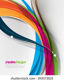 Vector Design Smooth Wave Curve Lines