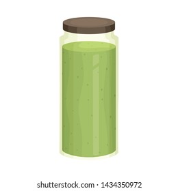 Vector design of smoothie and seaweed logo. Collection of smoothie and superfoods vector icon for stock.