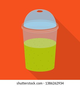 Vector design of smoothie and seaweed symbol. Set of smoothie and superfoods stock symbol for web.