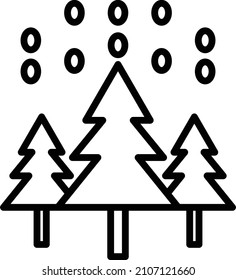 Vector Design Snow Forest Icon Style